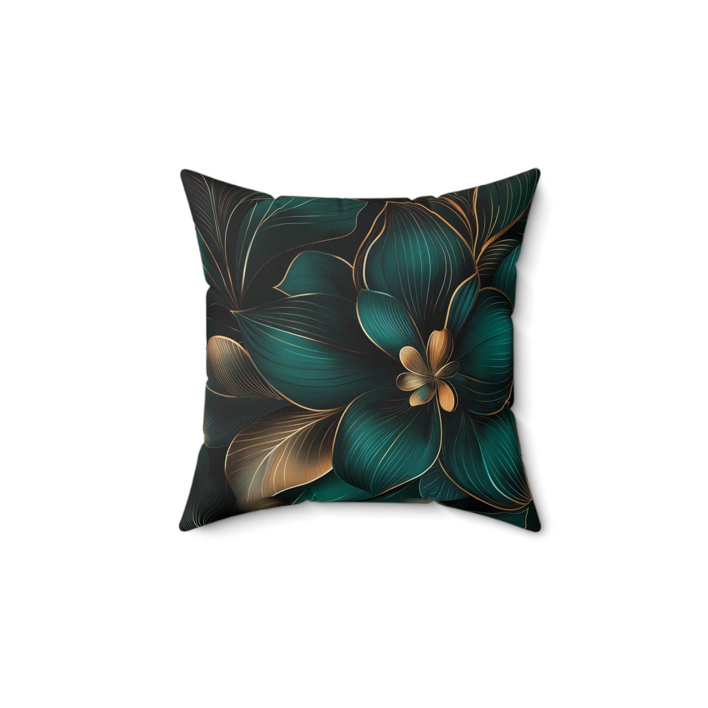 Floral Serenity Spun Polyester Pillow | Double-Sided Print | Elegant Room Accent