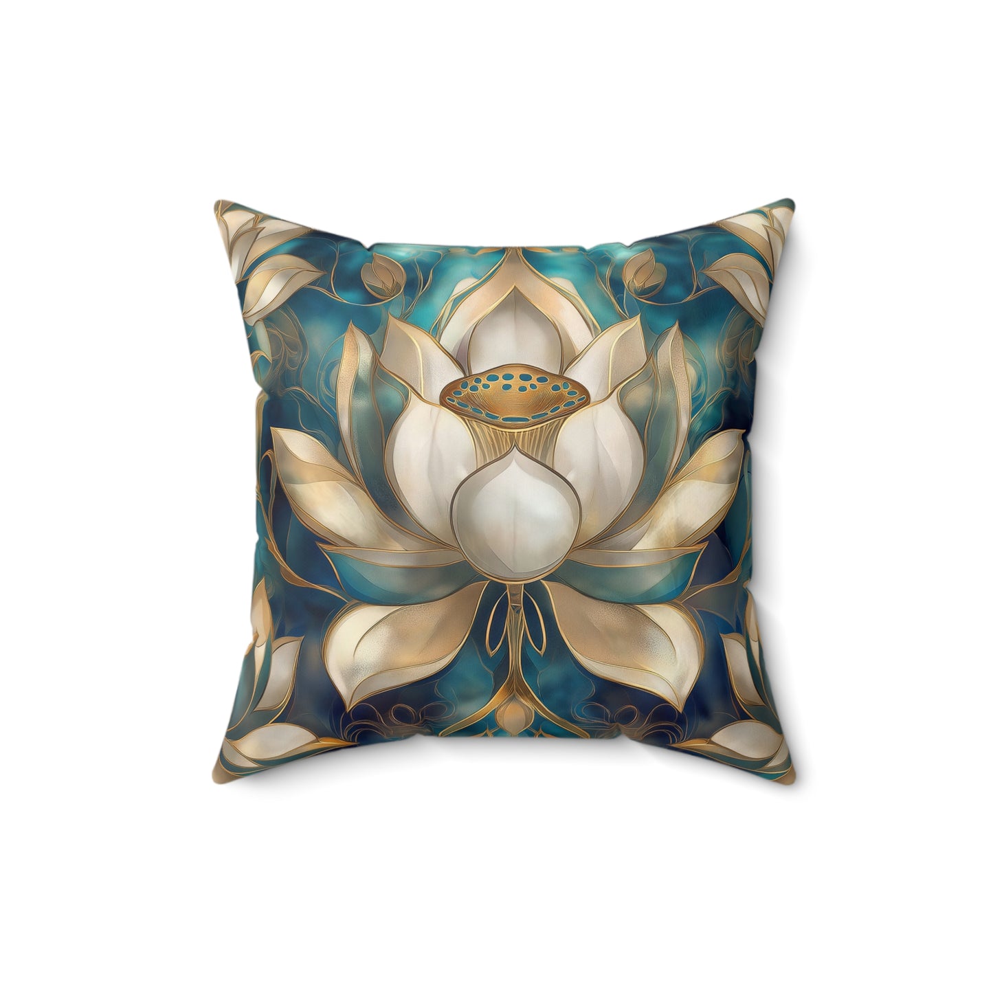 Double-Sided Lotus Bloom Pillow | Two Stunning Designs in One | Zen-Inspired Decor