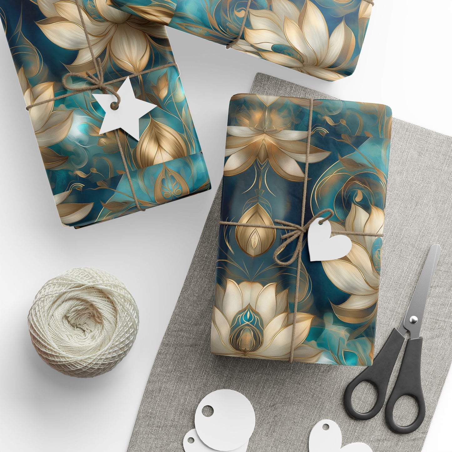 Lotus Custom Wrapping Paper | Perfect for Christmas Gifts | Matte or Glossy Finish"