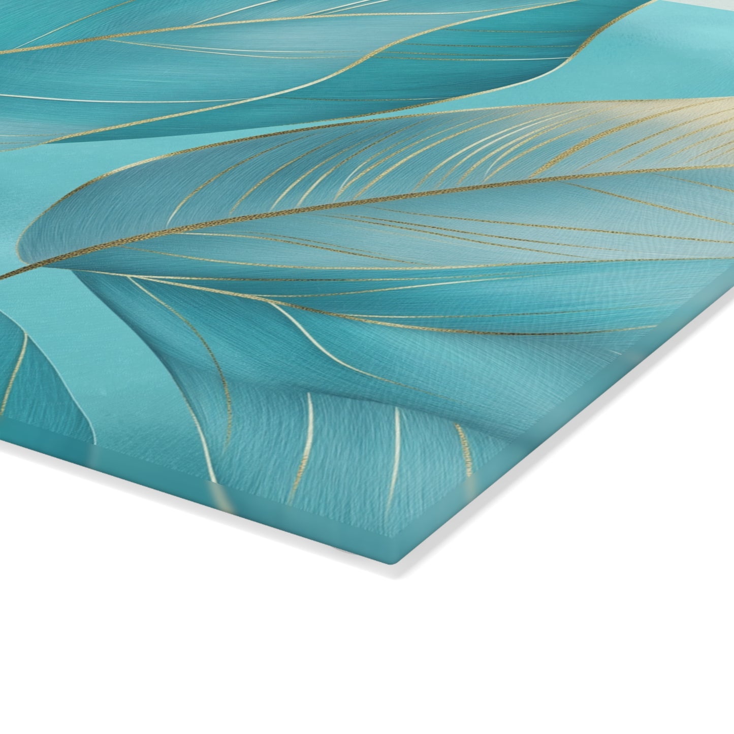 Serene Leaf Glass Cutting Board