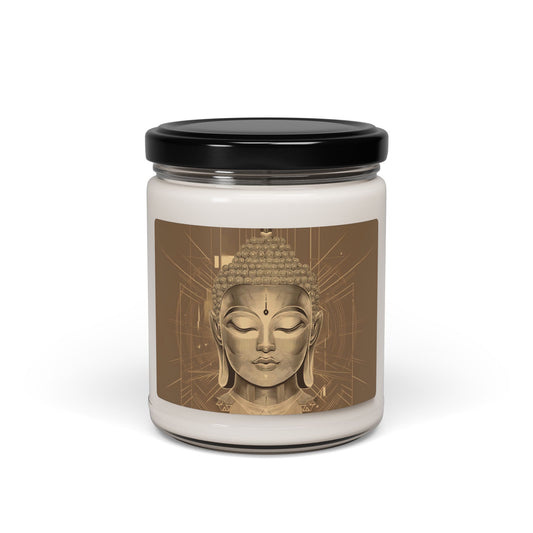 Mind Glow Retreat Buddha Scented Soy Candle | 9oz Glass Jar for Serenity