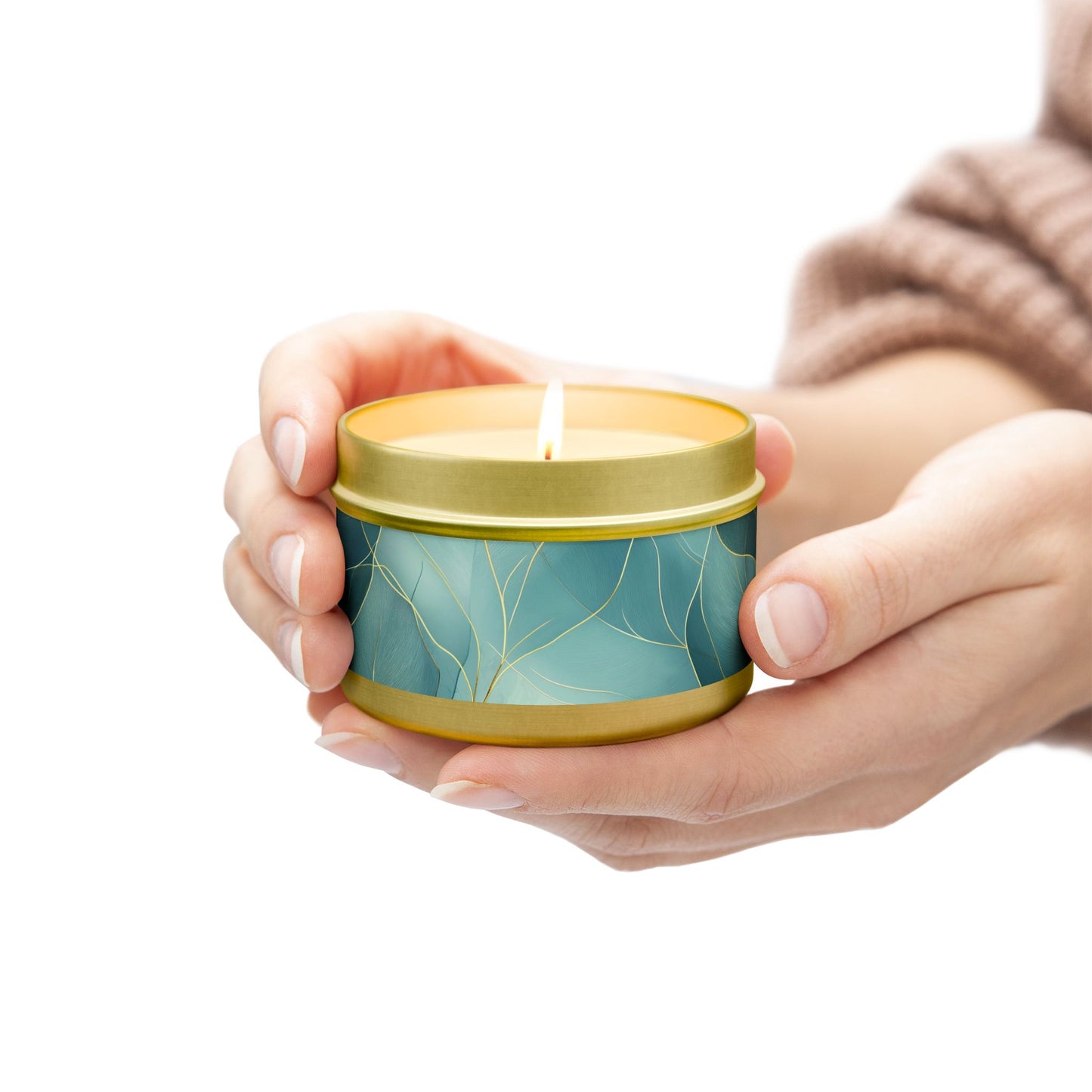 Aromatherapy Leaf Tin Candle