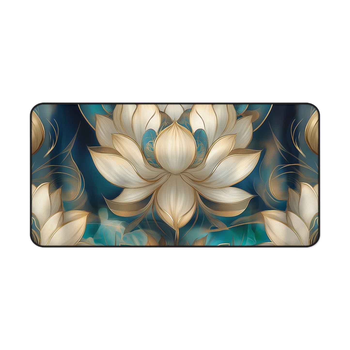 Lotus Blossom Desk Mat | Customizable Anti-Slip Mat for Work or Home Office