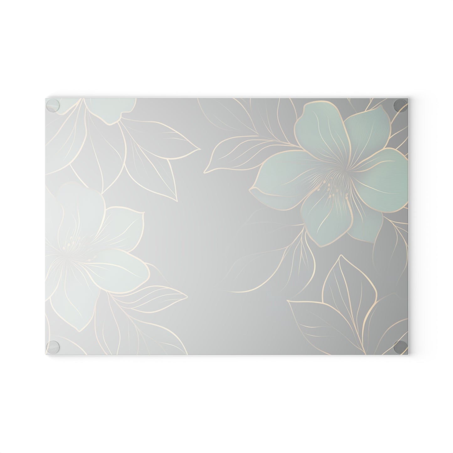 Floral Serenity Glass Cutting Board