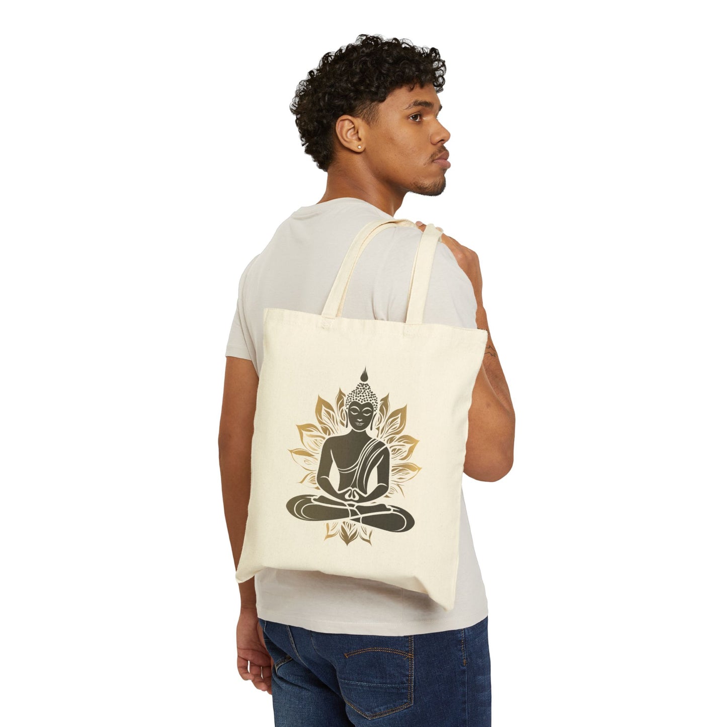 Tranquil Harmony Cotton Canvas Tote Bag