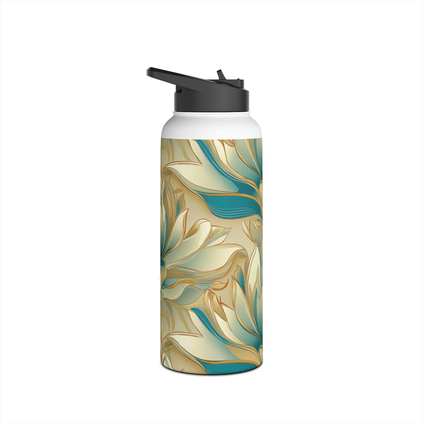 Lotus Blossom Stainless Steel Water Bottle | Double-Wall Insulated | 3 Sizes Available