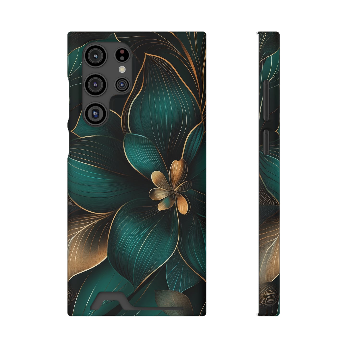 Floral Essence Phone Case with Card Holder | Sleek Protection & Convenience