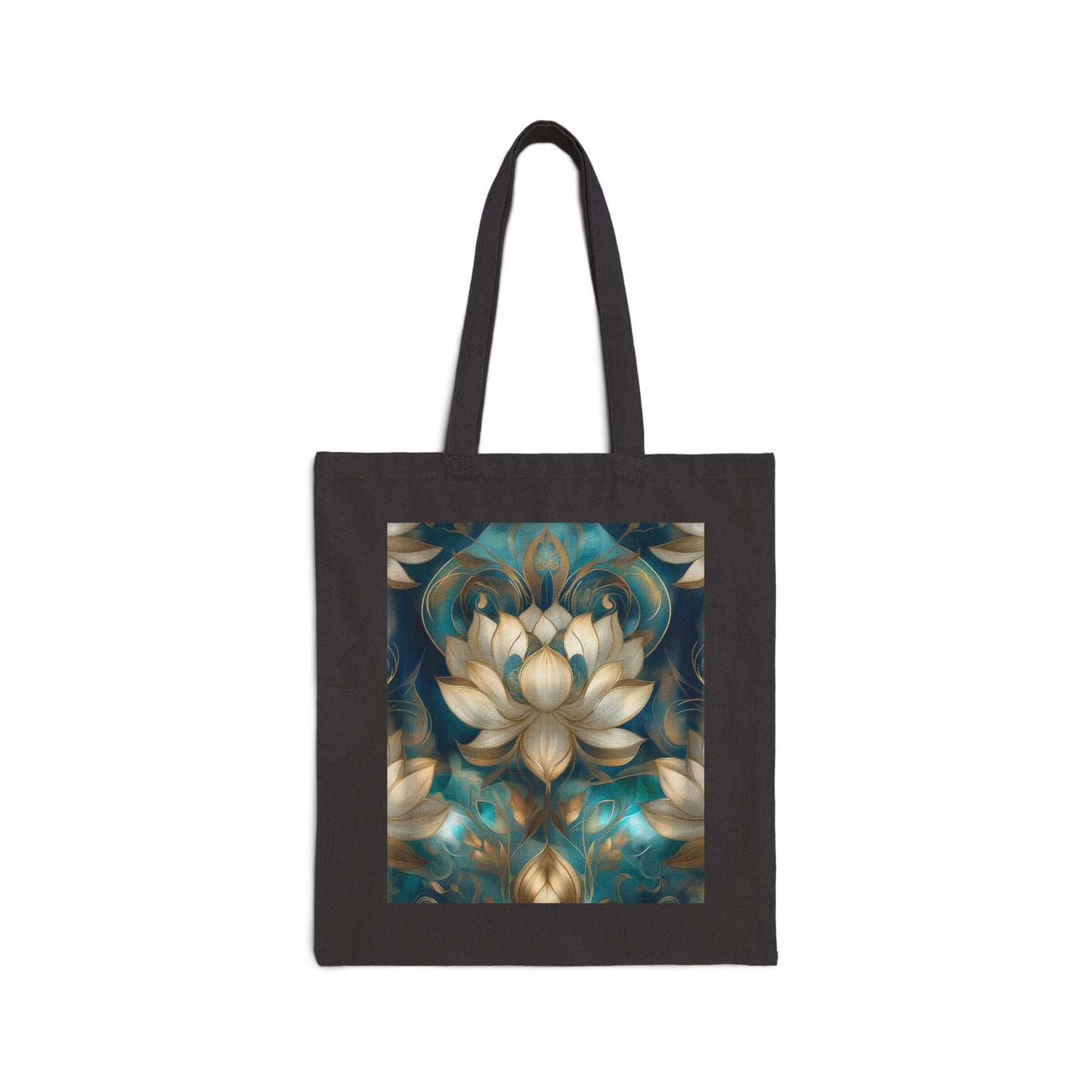 Serene Reflection Cotton Canvas Tote Bag