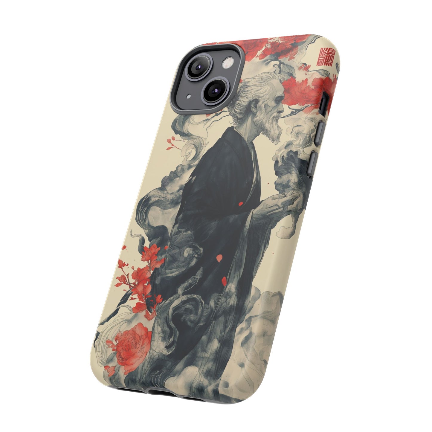 Zen Monk Tough Phone Case – Dual Layer Protection with Mystical Art