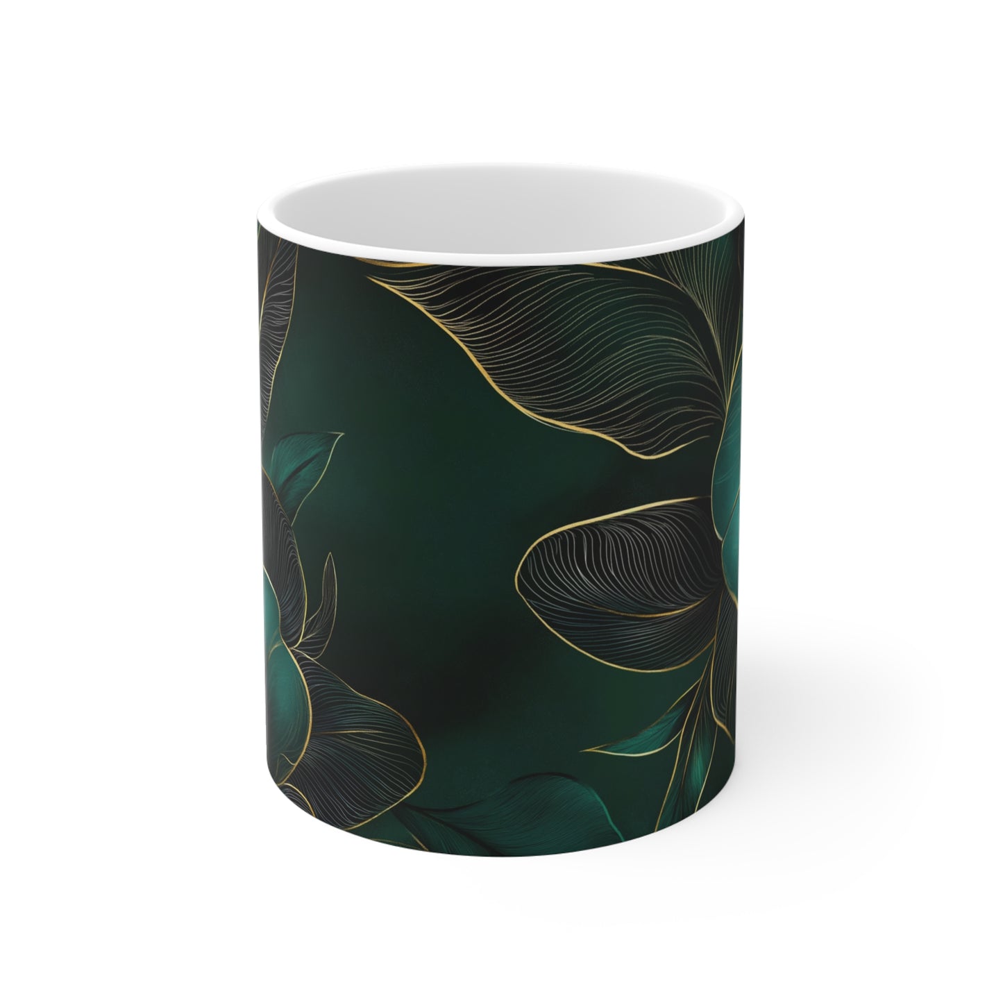 Floral Elegance Ceramic Mug | 11oz | Perfect for Coffee, Tea & More