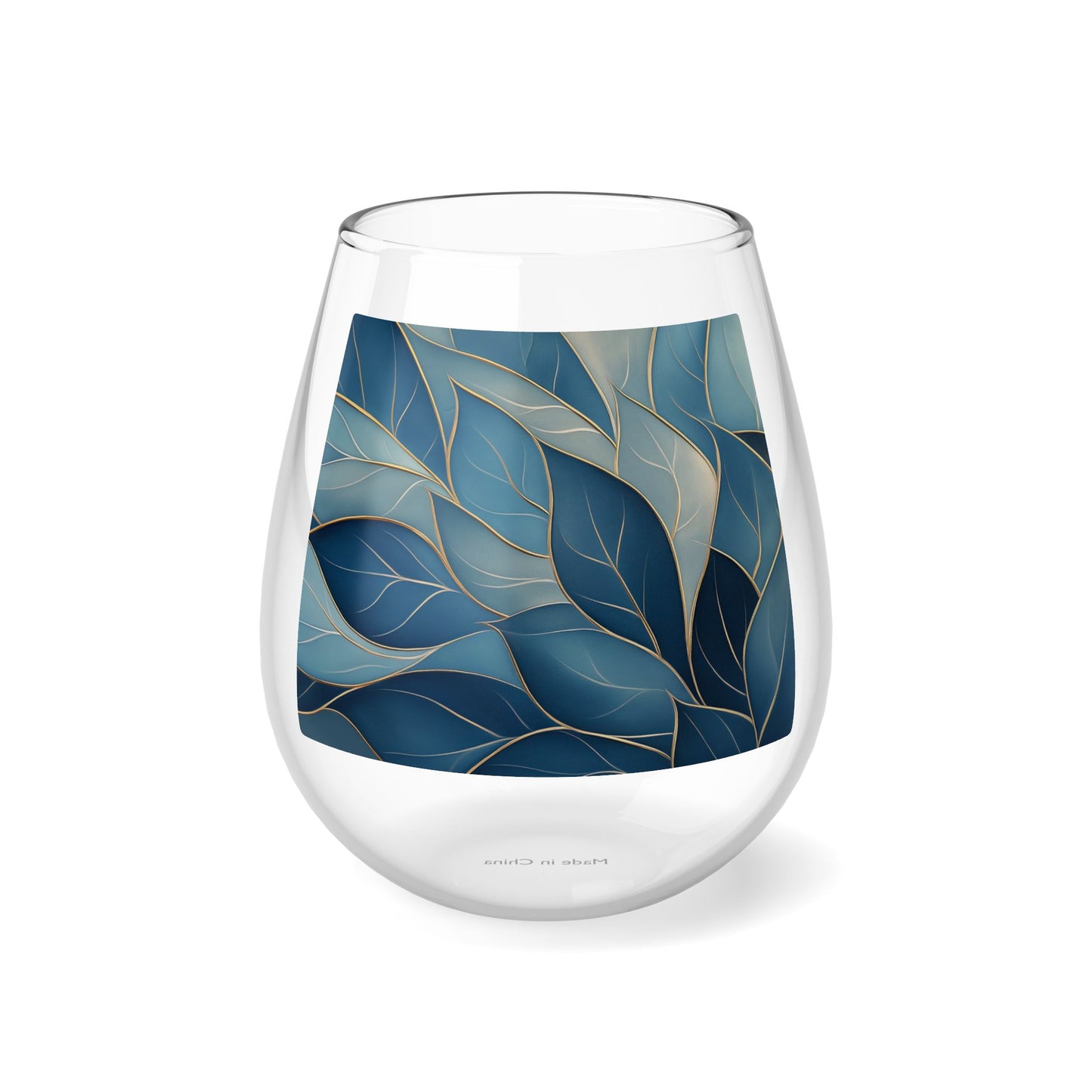 Serene Leaf Stemless Wine Glass