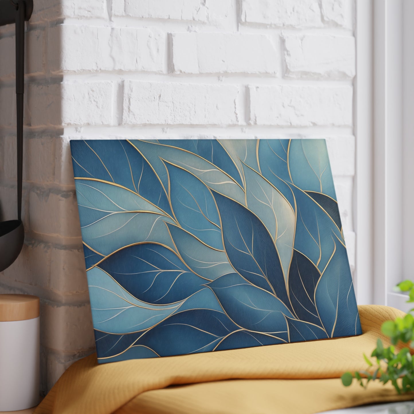 Tranquil Leaf Glass Cutting Board