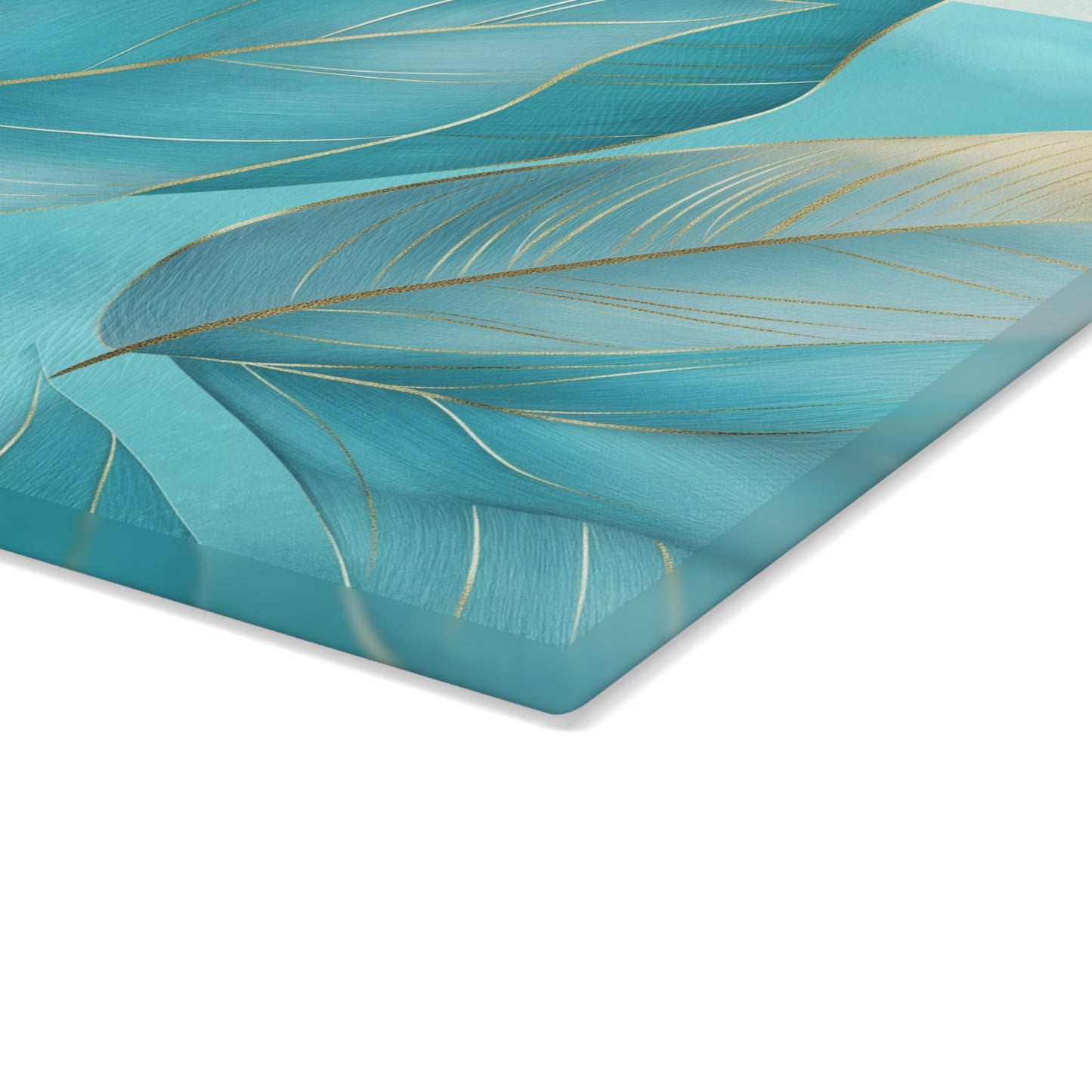 Serene Leaf Glass Cutting Board