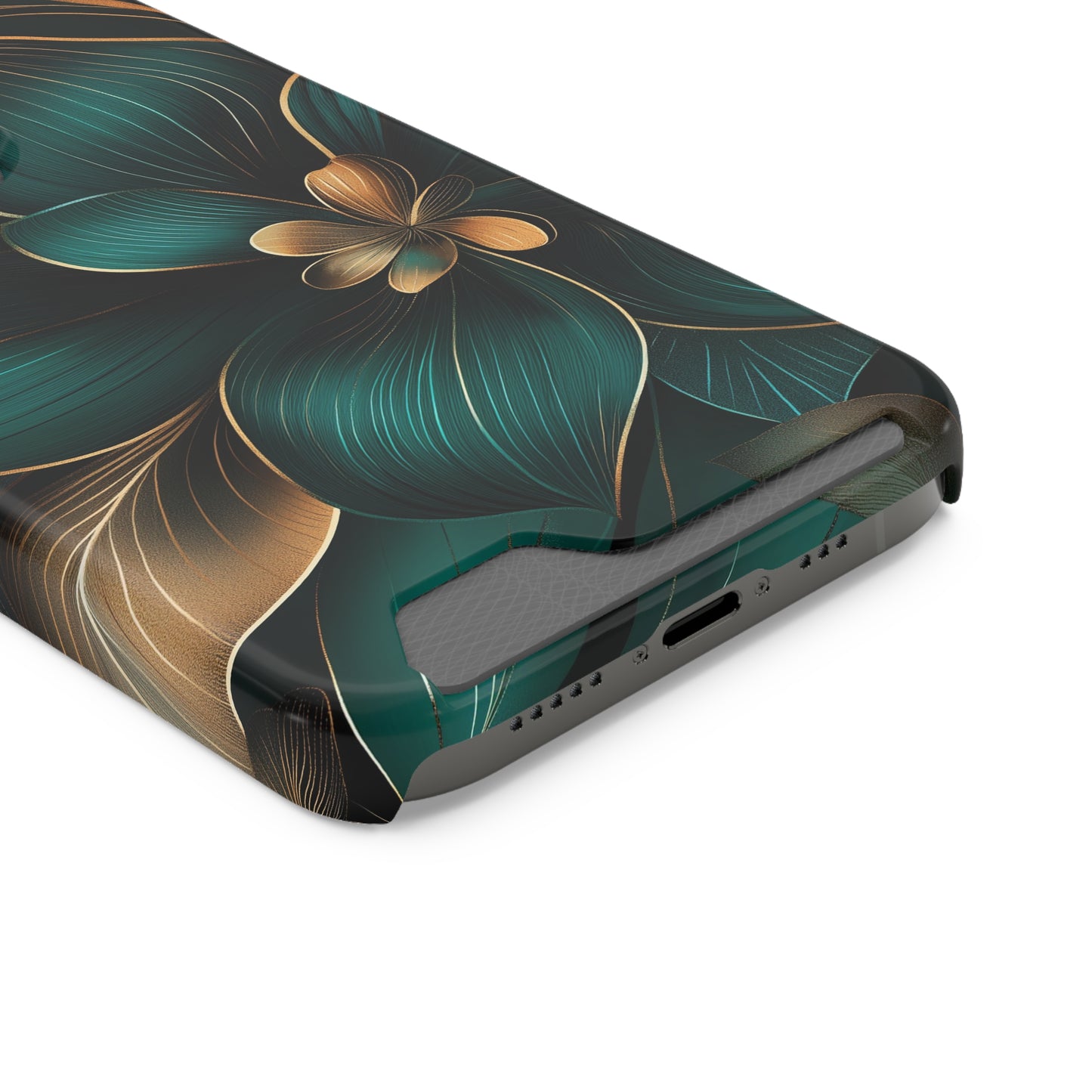 Floral Essence Phone Case with Card Holder | Sleek Protection & Convenience