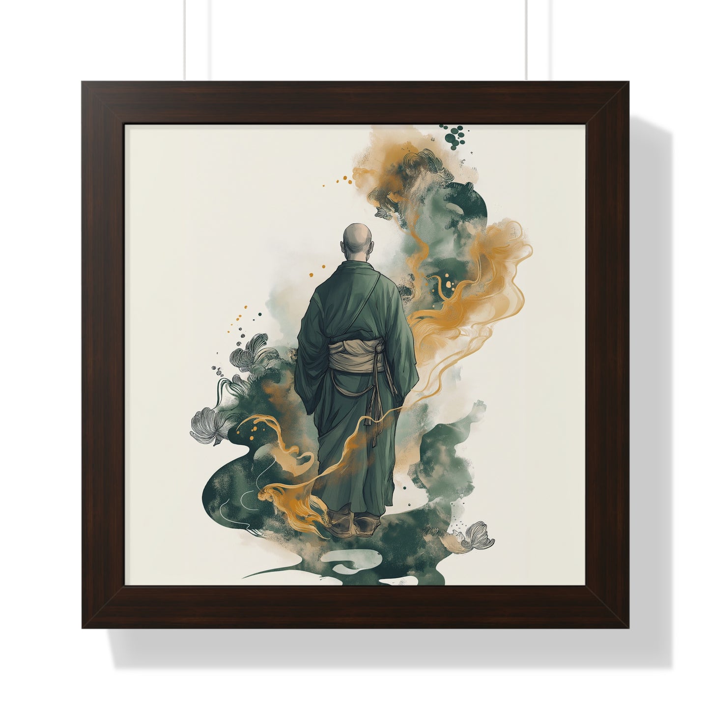 Framed Horizontal PosterSerene Monk Framed Poster – Available in 3 Sizes