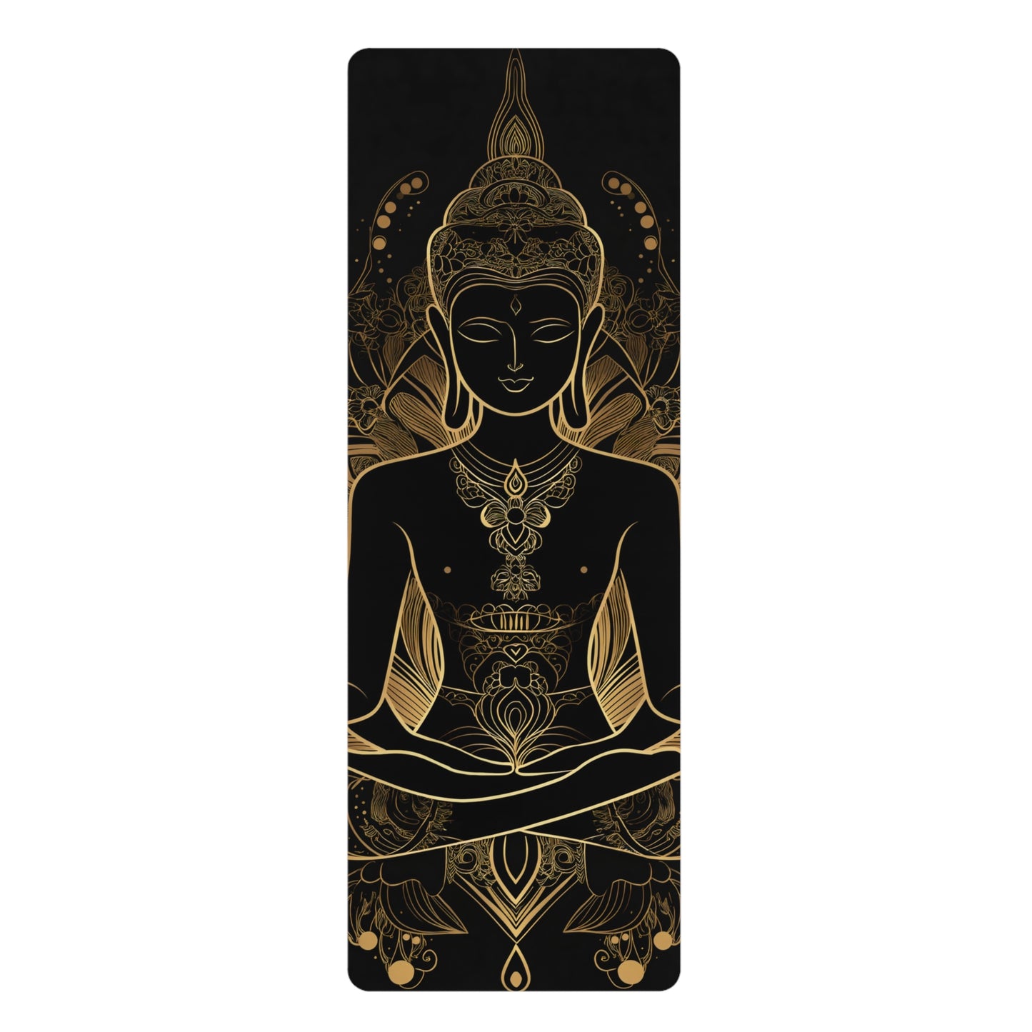 Golden Buddha Rubber Yoga Mat | Anti-Slip & Luxurious Comfort