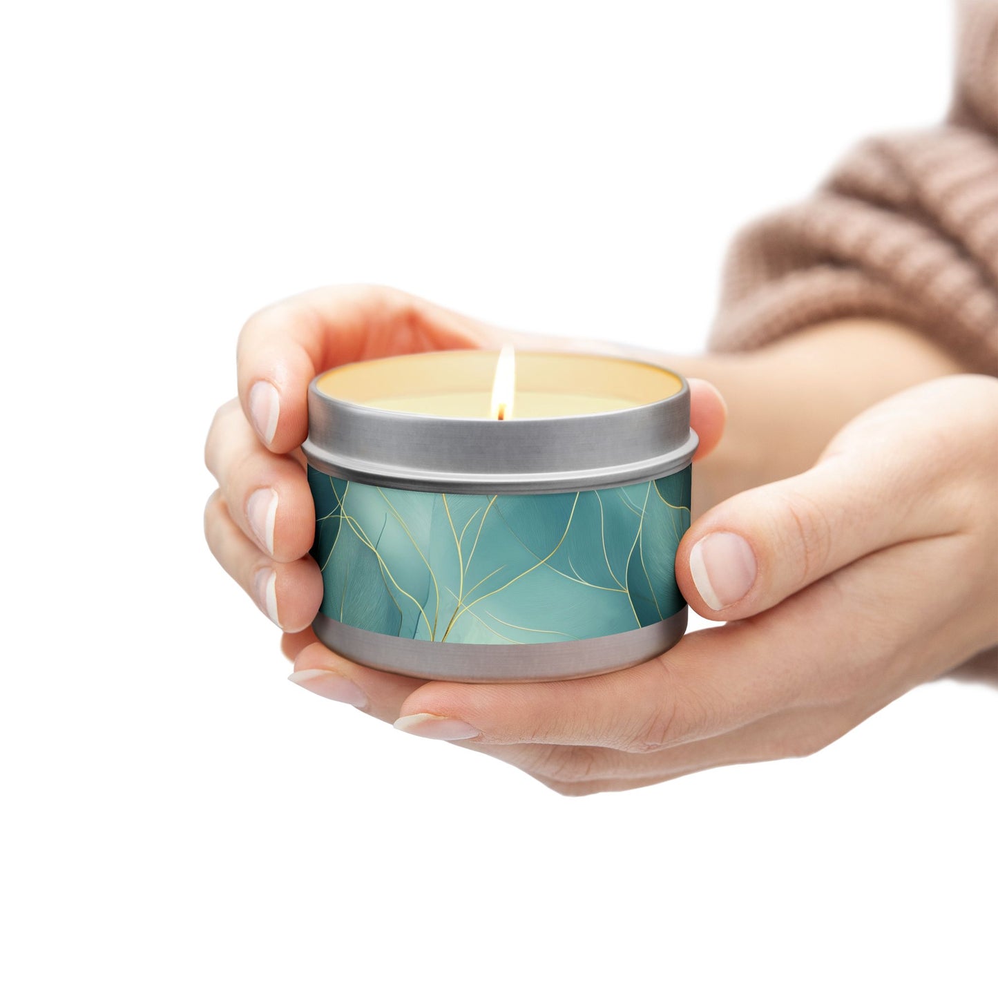 Aromatherapy Leaf Tin Candle