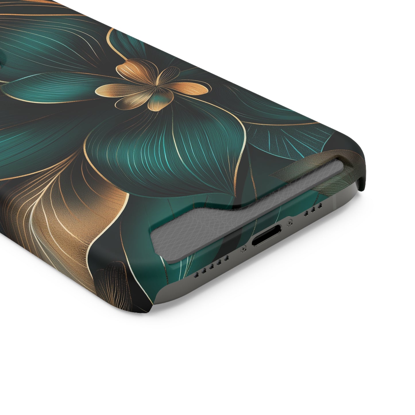 Floral Essence Phone Case with Card Holder | Sleek Protection & Convenience