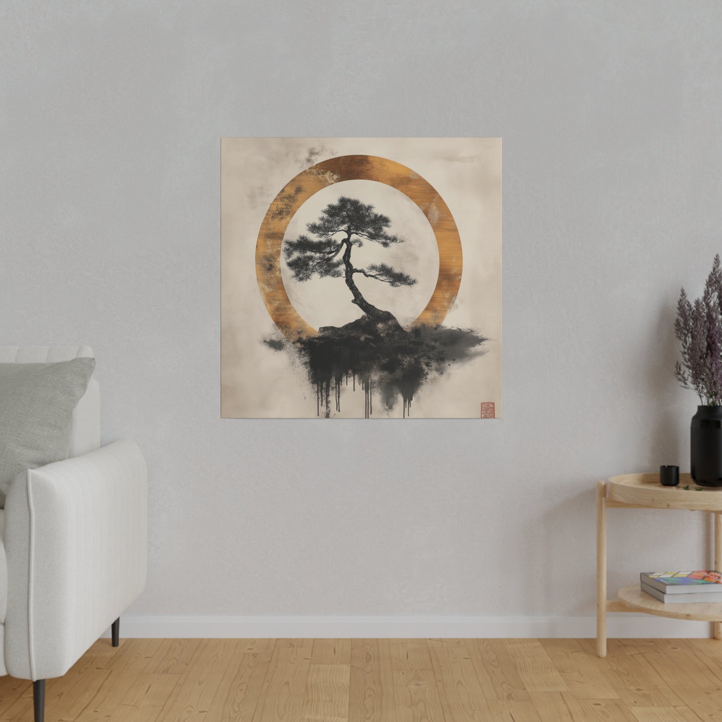 Eco-Friendly Bonsai Tree Canvas Wall Art – Ethically Sourced Pine Frame, Stress Relief & Inner Calm for Yoga Enthusiasts - Matte Canvas, Stretched, 0.75"