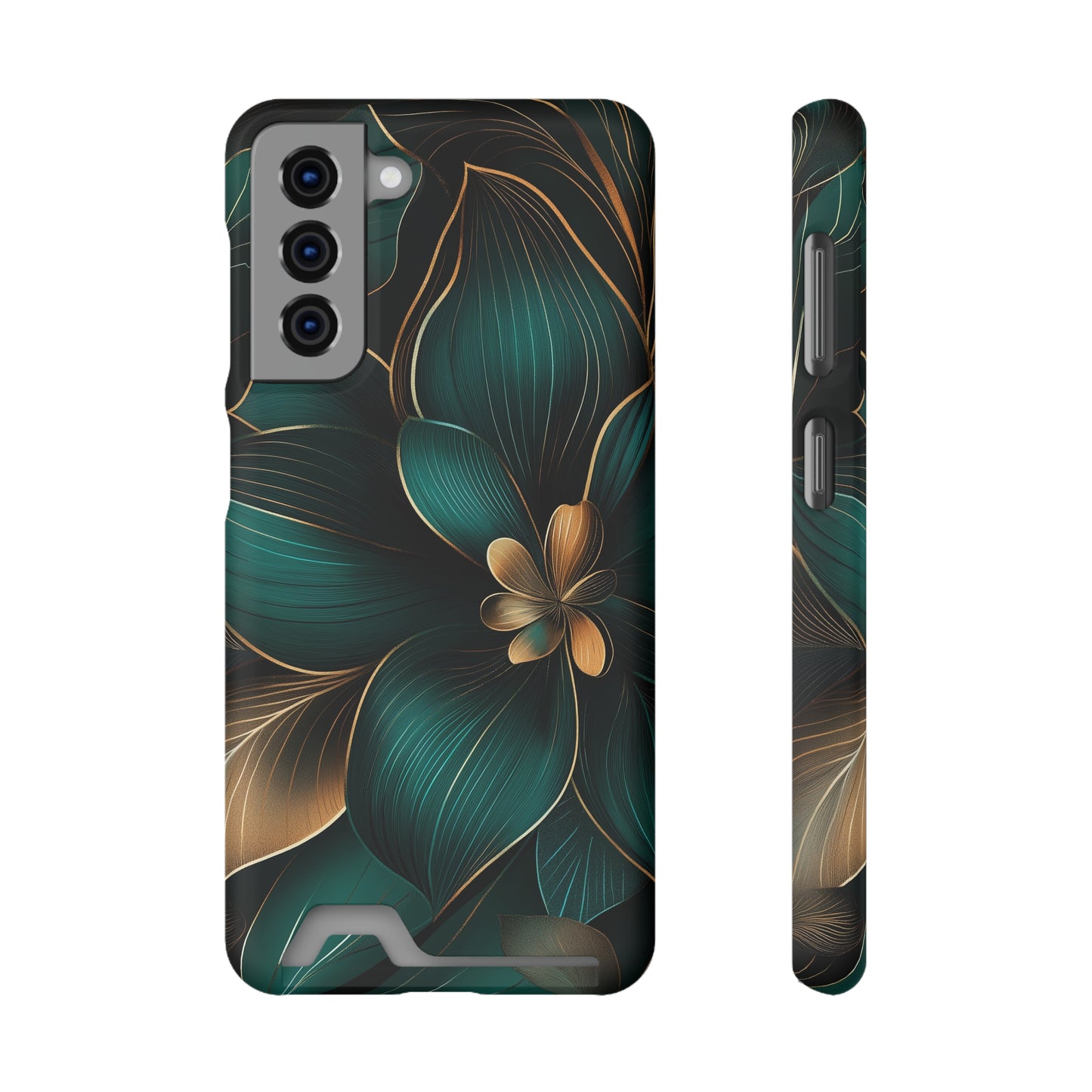 Floral Essence Phone Case with Card Holder | Sleek Protection & Convenience