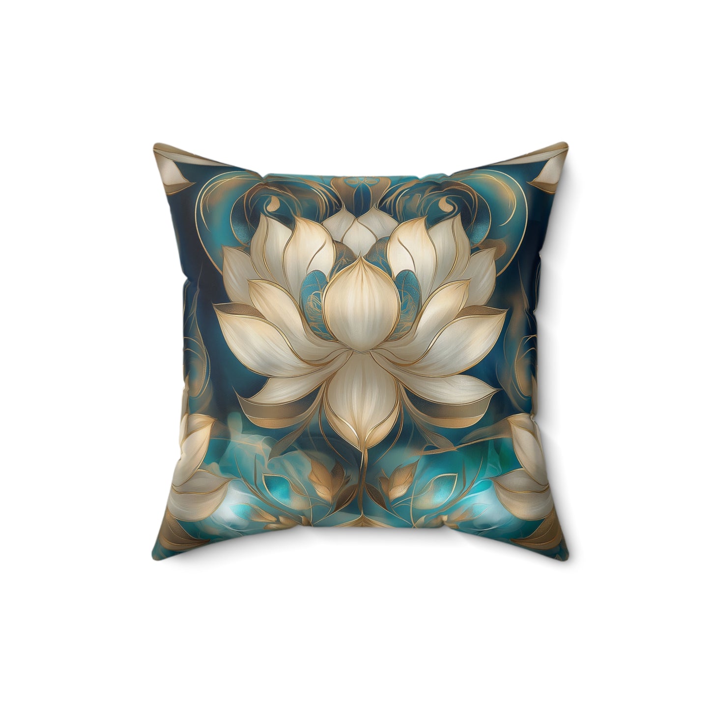 Double-Sided Lotus Bloom Pillow | Two Stunning Designs in One | Zen-Inspired Decor