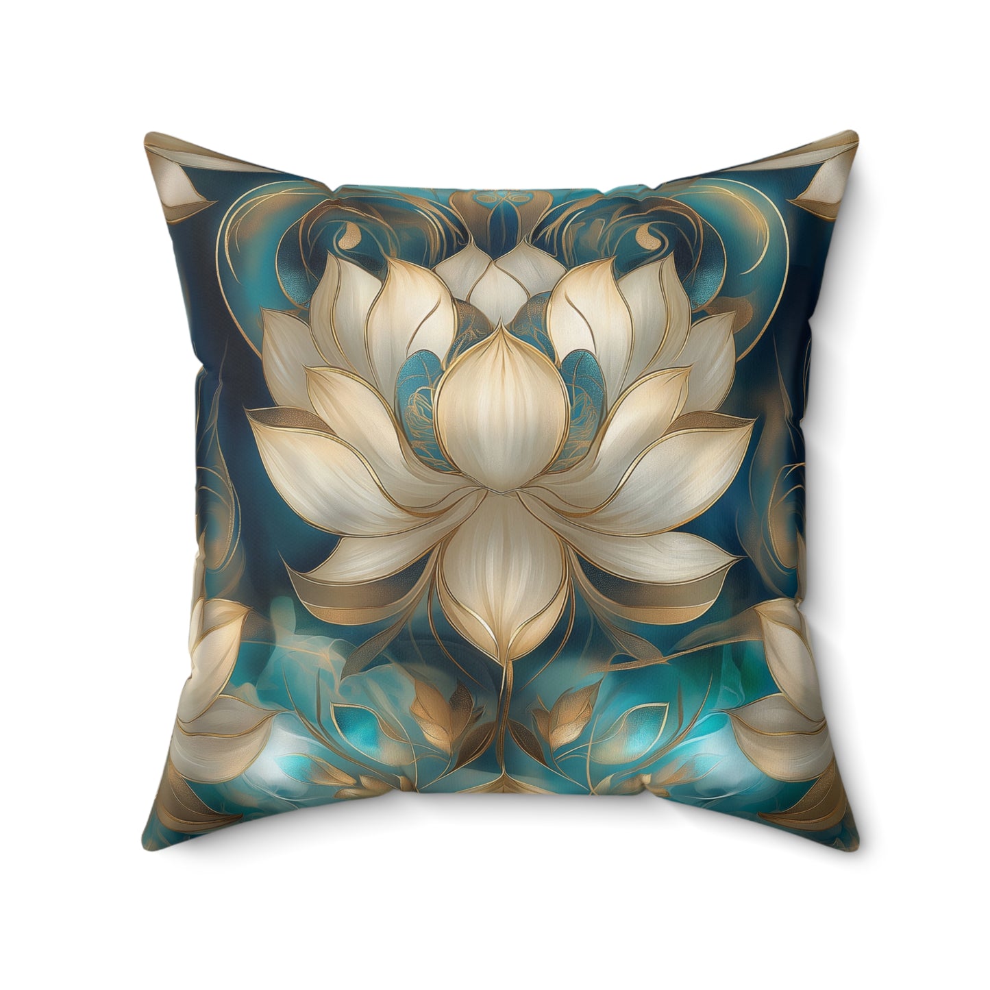 Double-Sided Lotus Bloom Pillow | Two Stunning Designs in One | Zen-Inspired Decor