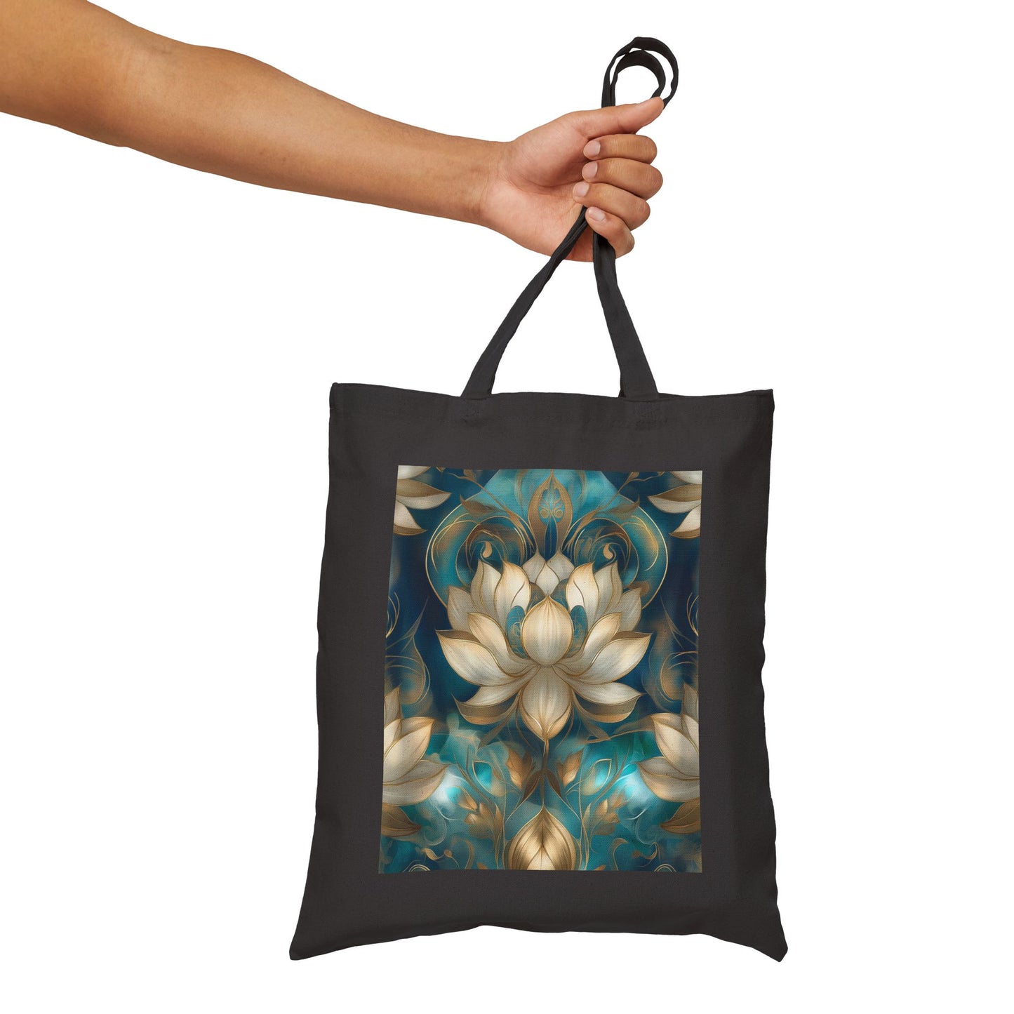 Serene Reflection Cotton Canvas Tote Bag