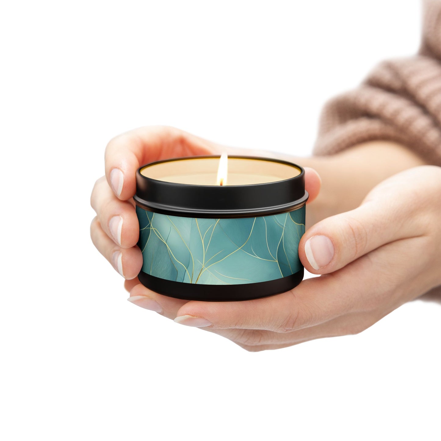 Aromatherapy Leaf Tin Candle