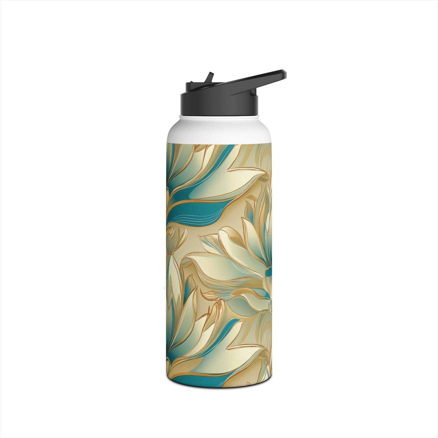 Lotus Blossom Stainless Steel Water Bottle | Double-Wall Insulated | 3 Sizes Available