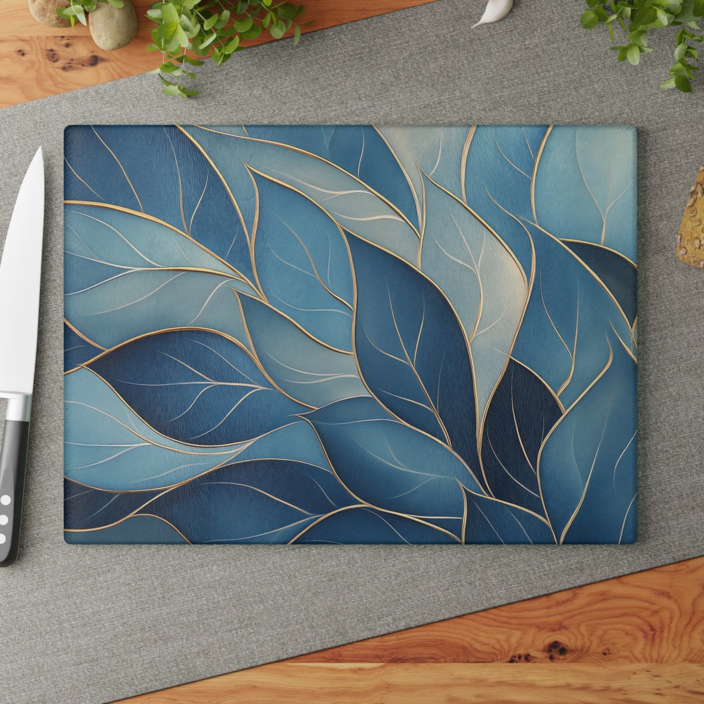 Tranquil Leaf Glass Cutting Board