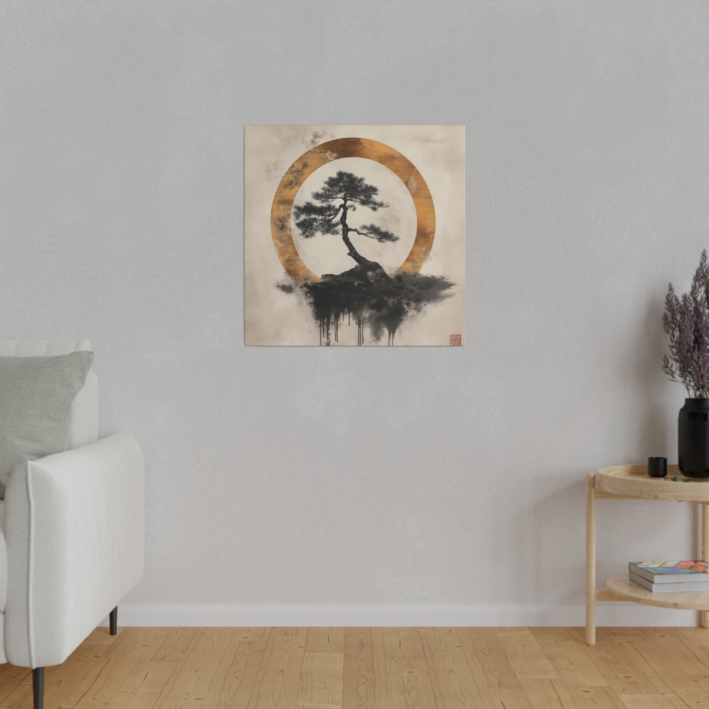 Eco-Friendly Bonsai Tree Canvas Wall Art – Ethically Sourced Pine Frame, Stress Relief & Inner Calm for Yoga Enthusiasts - Matte Canvas, Stretched, 0.75"