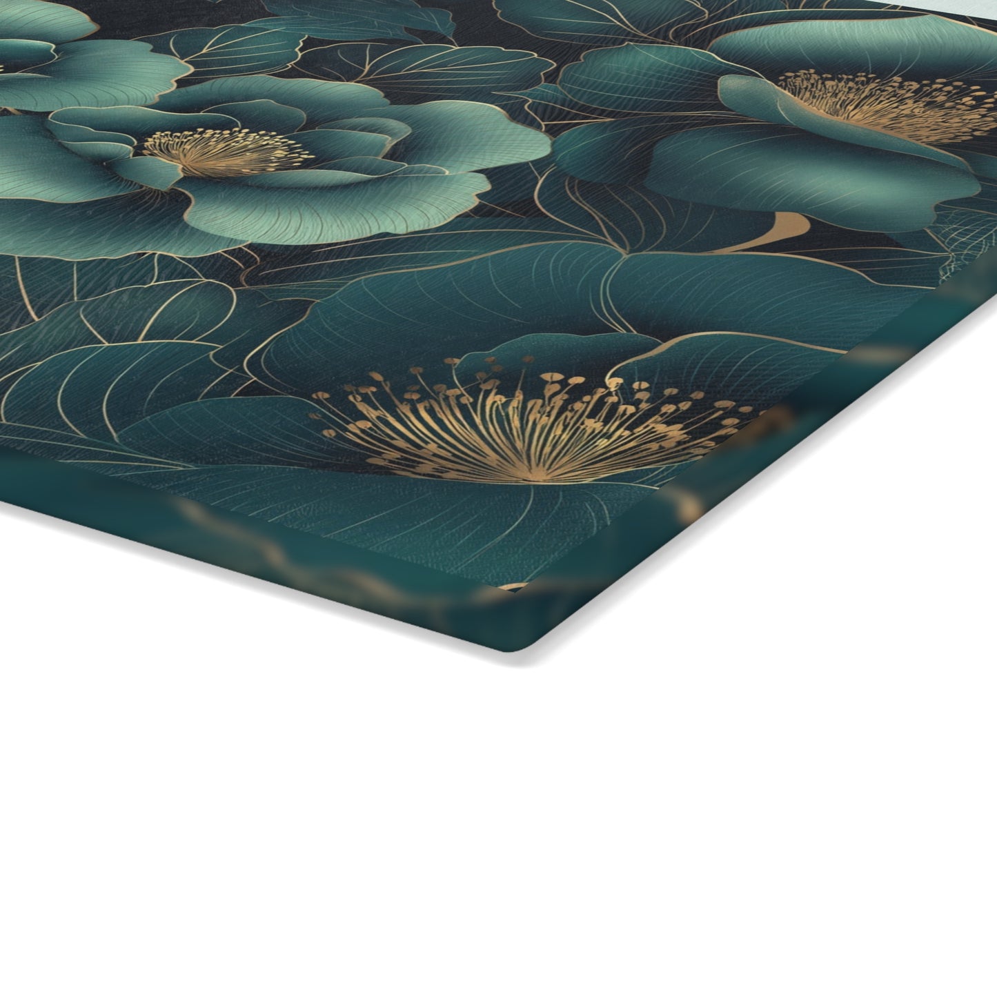 Floral Harmony Glass Cutting Board