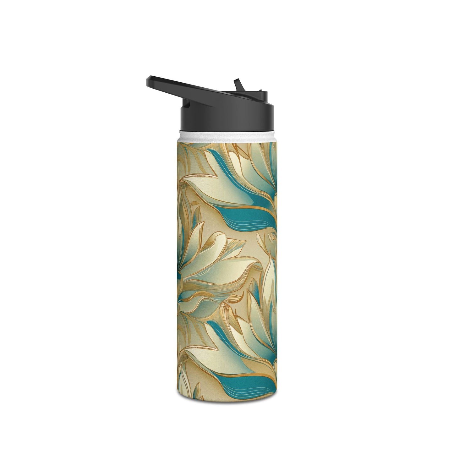 Lotus Blossom Stainless Steel Water Bottle | Double-Wall Insulated | 3 Sizes Available