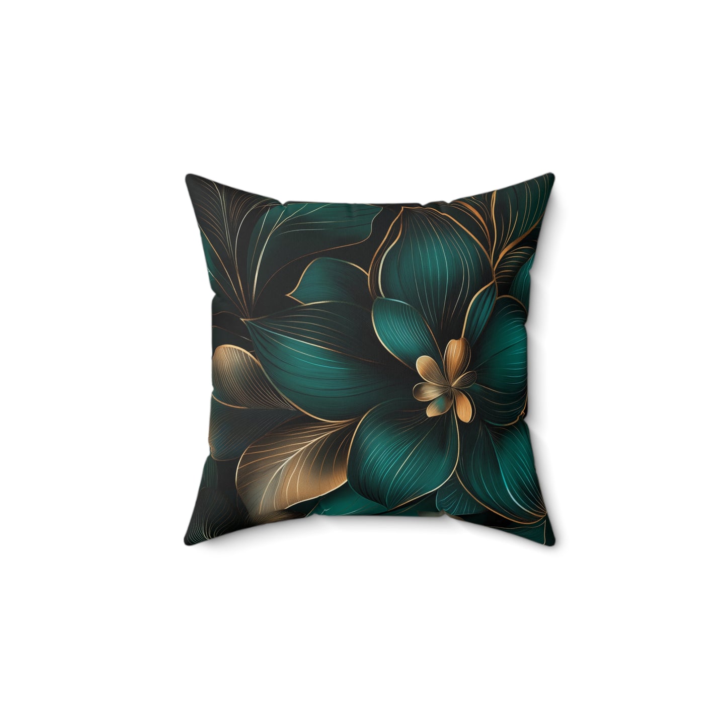 Floral Serenity Spun Polyester Pillow | Double-Sided Print | Elegant Room Accent