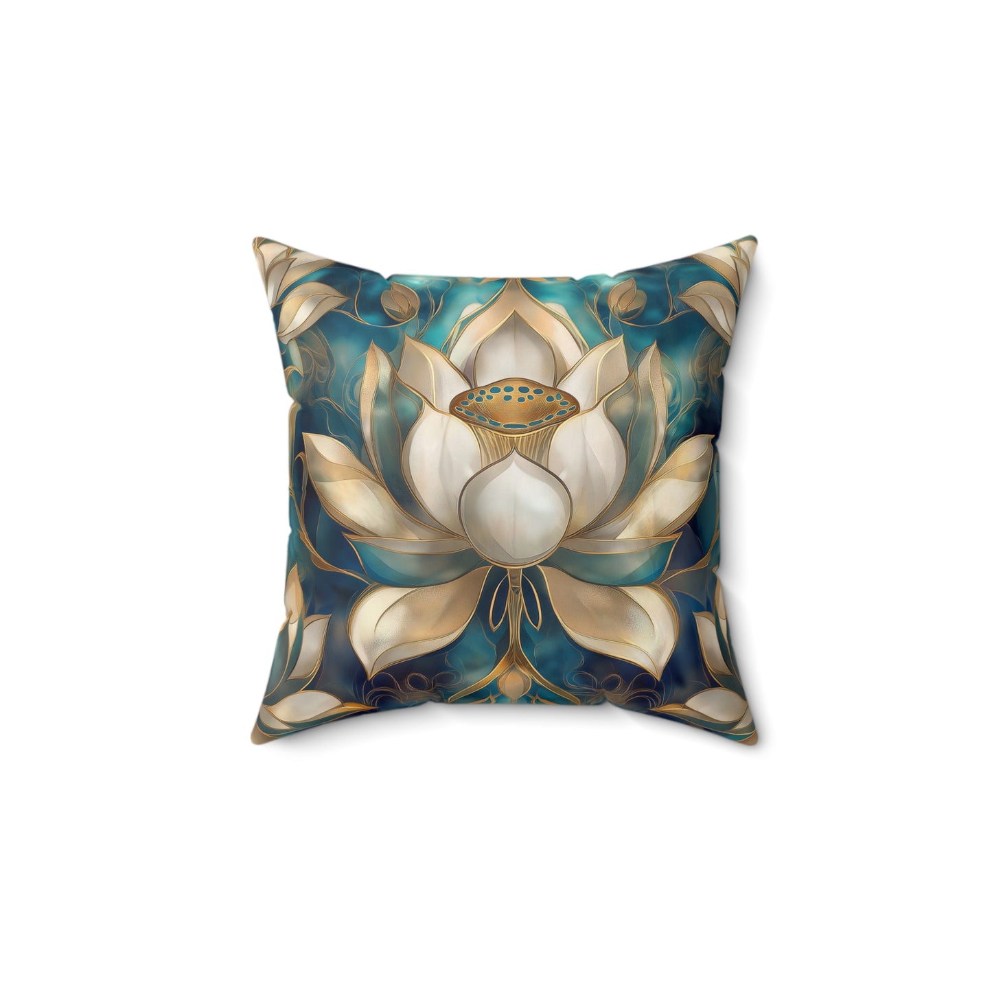 Double-Sided Lotus Bloom Pillow | Two Stunning Designs in One | Zen-Inspired Decor