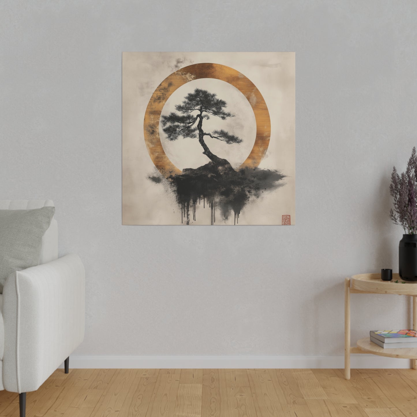 Eco-Friendly Bonsai Tree Canvas Wall Art – Ethically Sourced Pine Frame, Stress Relief & Inner Calm for Yoga Enthusiasts - Matte Canvas, Stretched, 0.75"