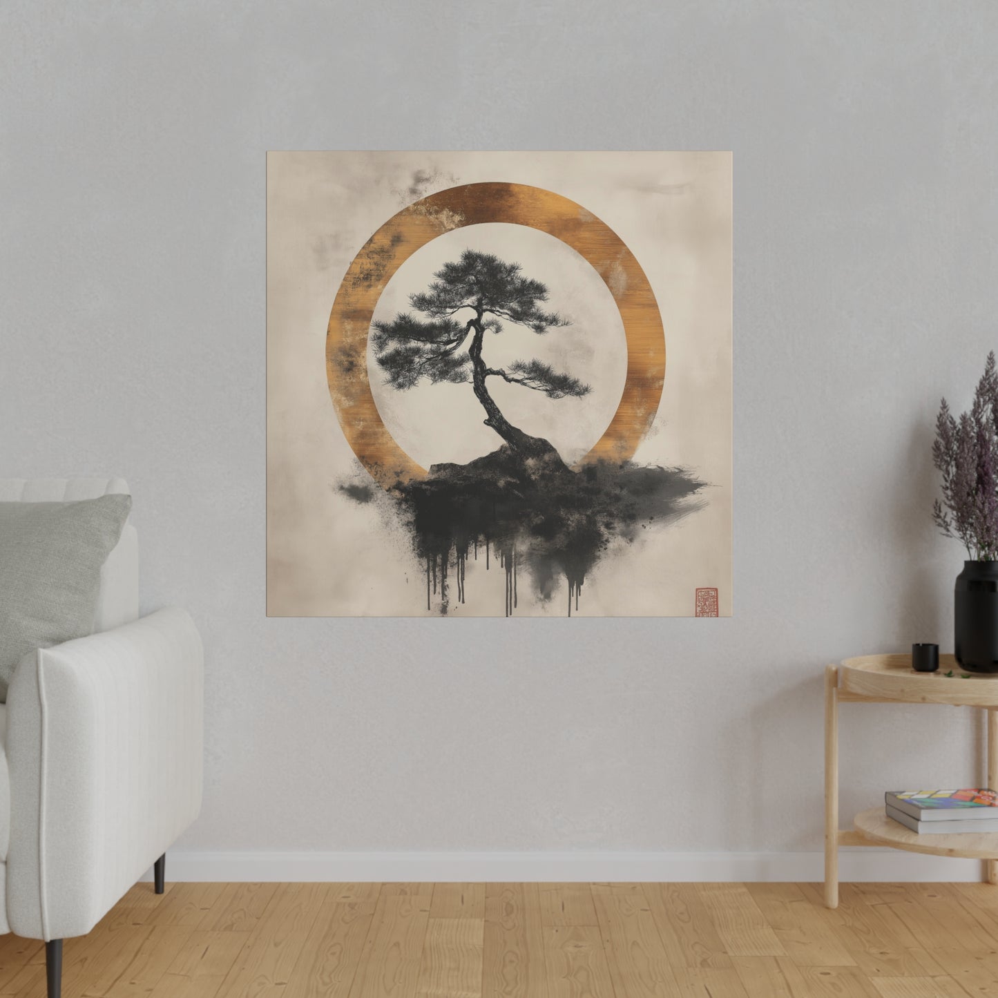 Eco-Friendly Bonsai Tree Canvas Wall Art – Ethically Sourced Pine Frame, Stress Relief & Inner Calm for Yoga Enthusiasts - Matte Canvas, Stretched, 0.75"