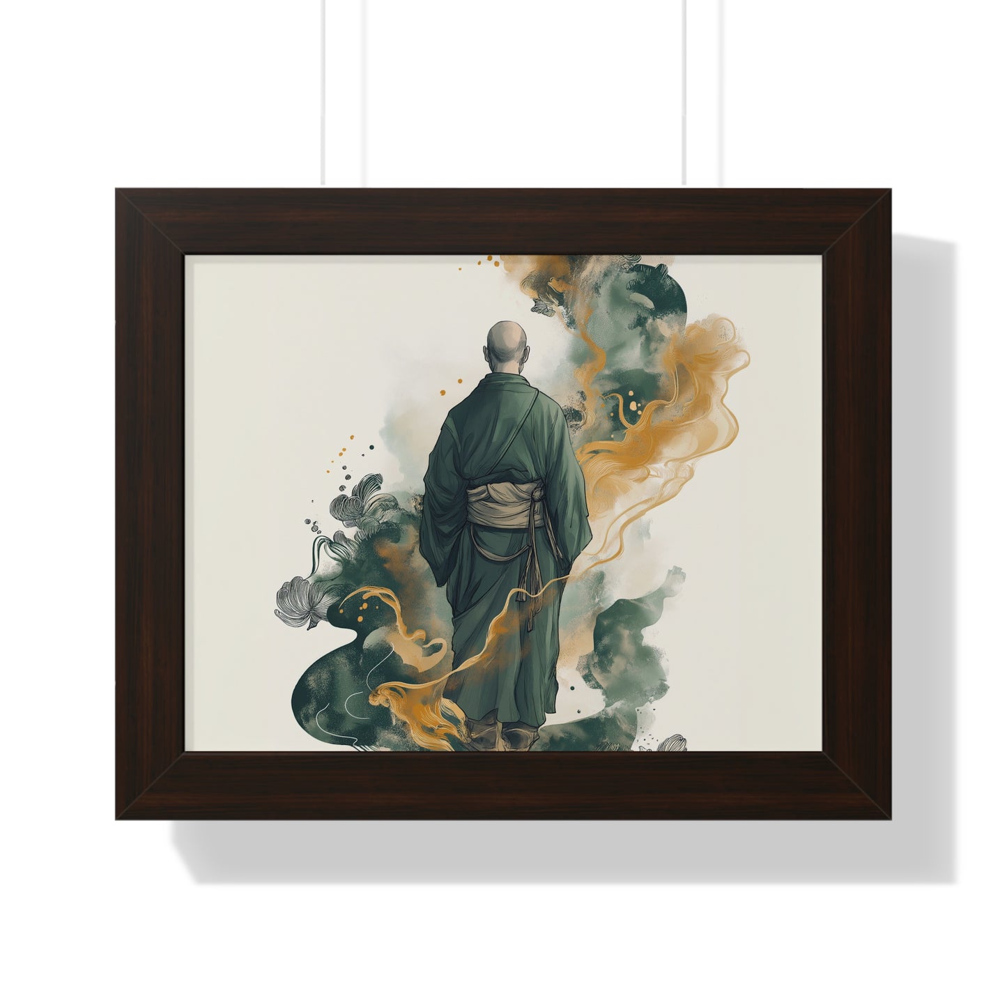 Framed Horizontal PosterSerene Monk Framed Poster – Available in 3 Sizes