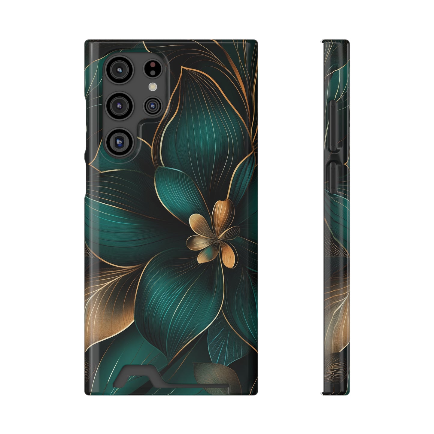 Floral Essence Phone Case with Card Holder | Sleek Protection & Convenience