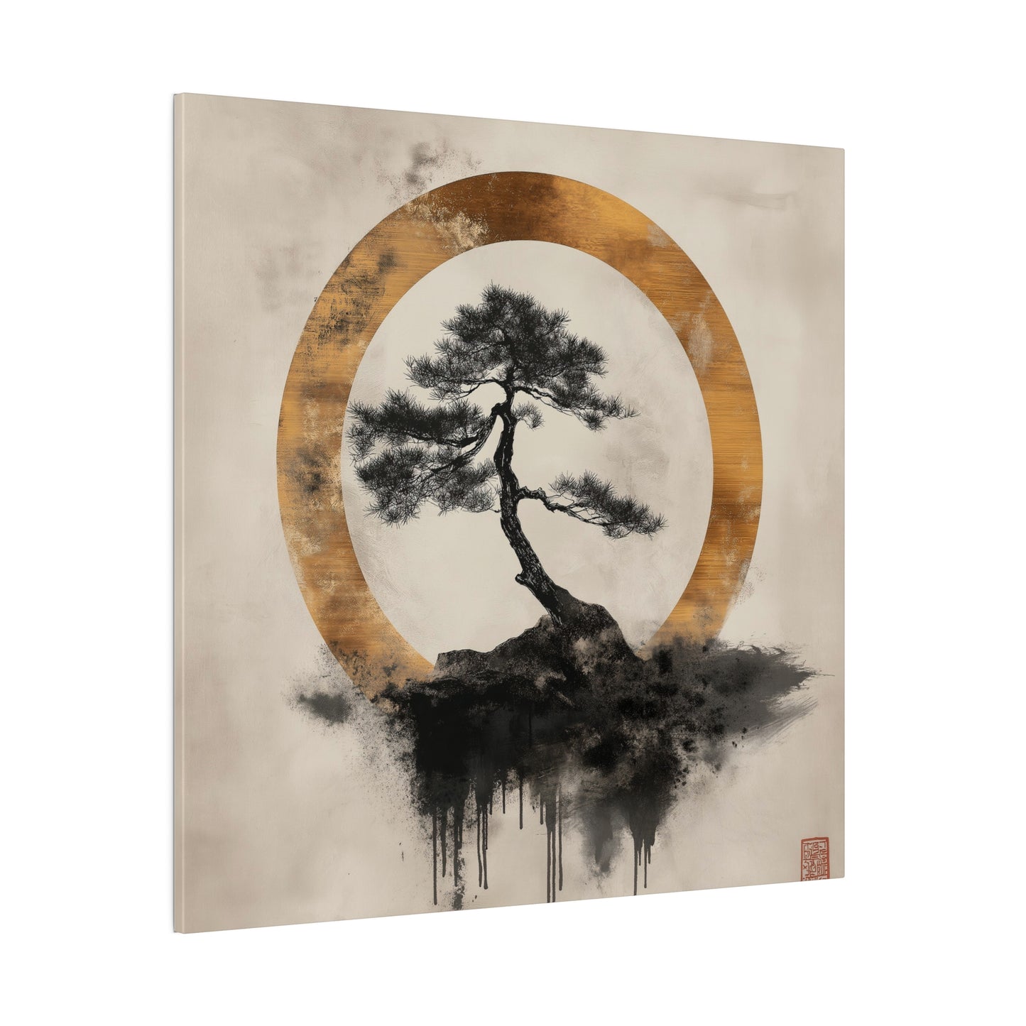 Eco-Friendly Bonsai Tree Canvas Wall Art – Ethically Sourced Pine Frame, Stress Relief & Inner Calm for Yoga Enthusiasts - Matte Canvas, Stretched, 0.75"