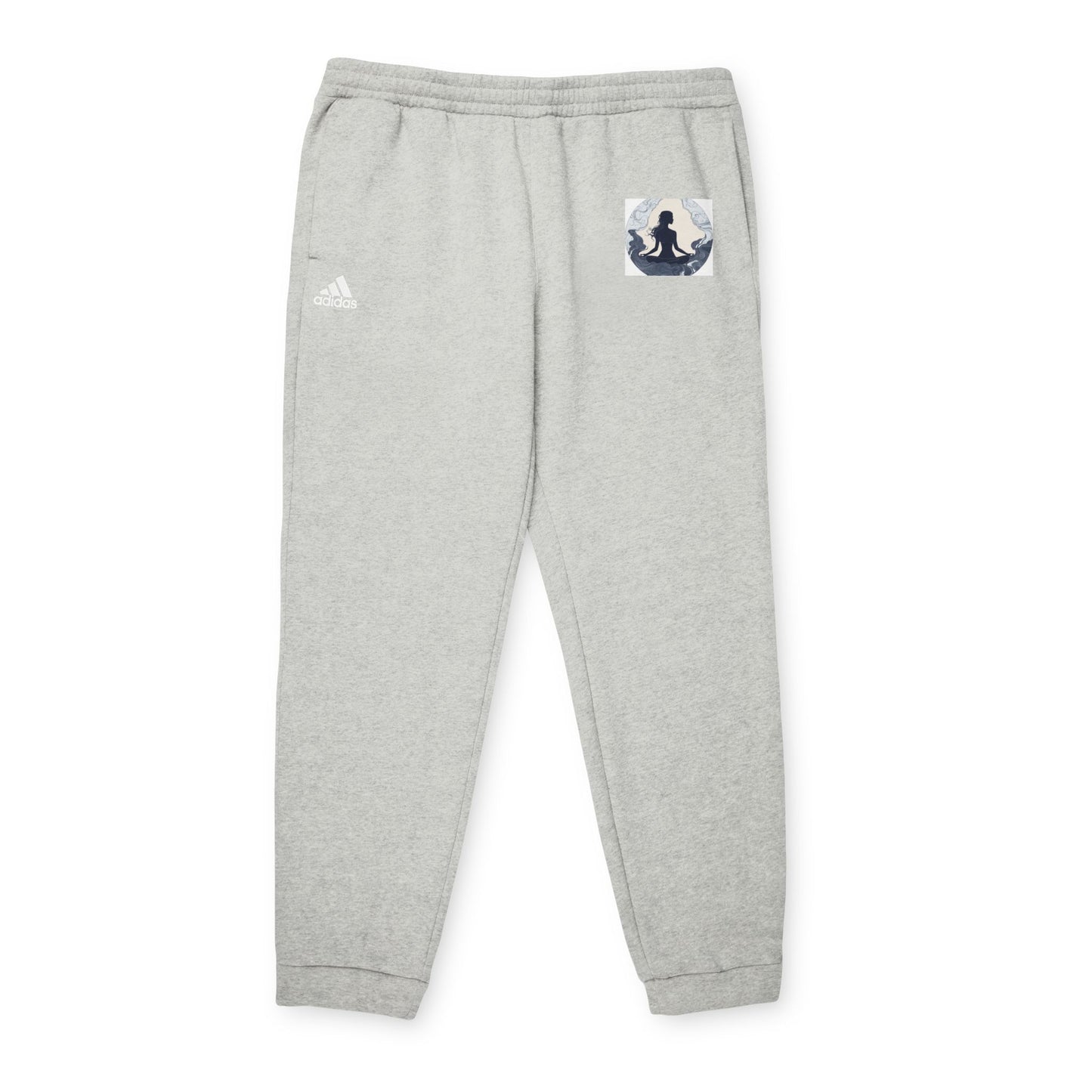 Adidas Fleece Joggers with Meditation Artwork – Sustainable Comfort