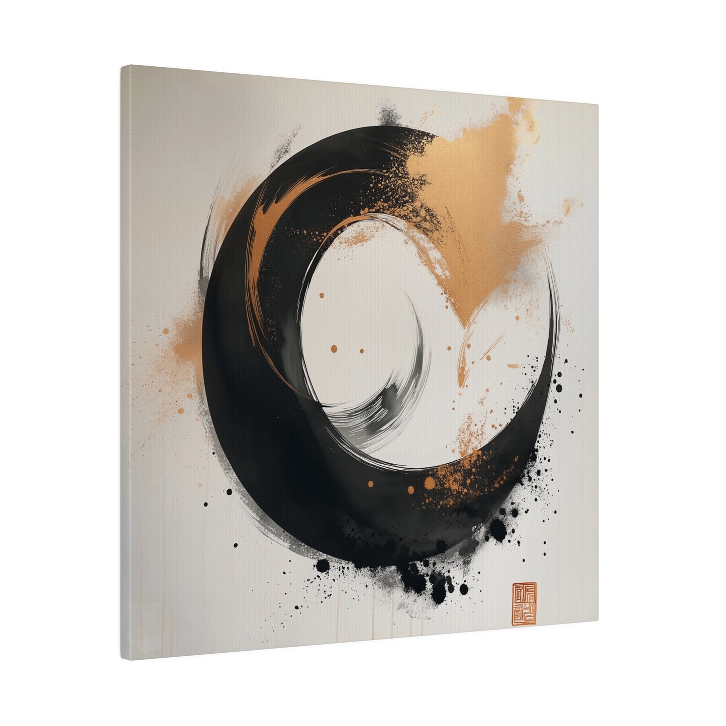 Zen Circle Canvas – Minimalistische Enso-Kunst für innere Balance