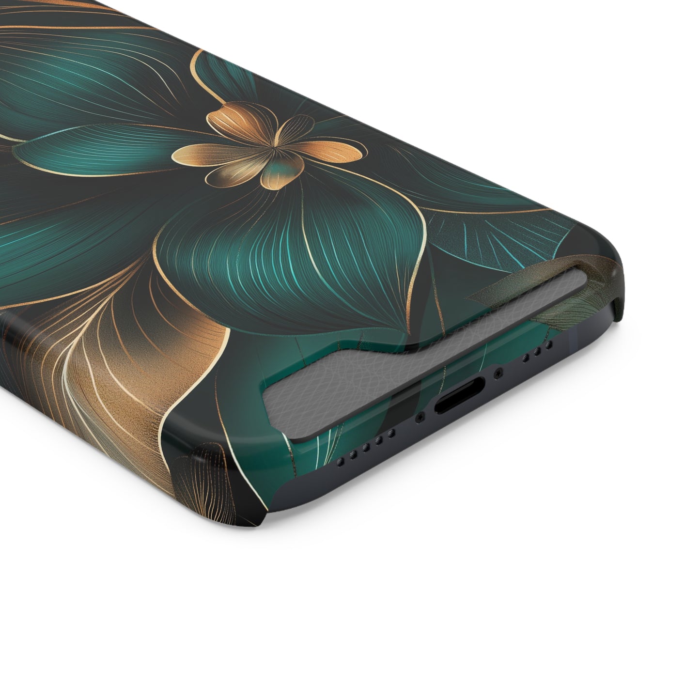 Floral Essence Phone Case with Card Holder | Sleek Protection & Convenience