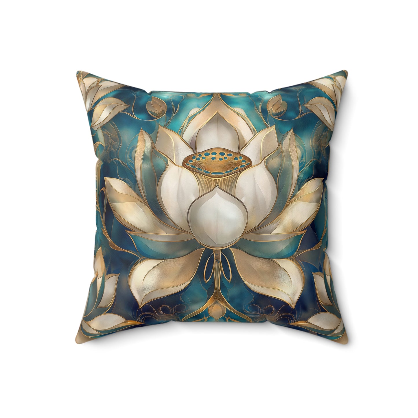 Double-Sided Lotus Bloom Pillow | Two Stunning Designs in One | Zen-Inspired Decor