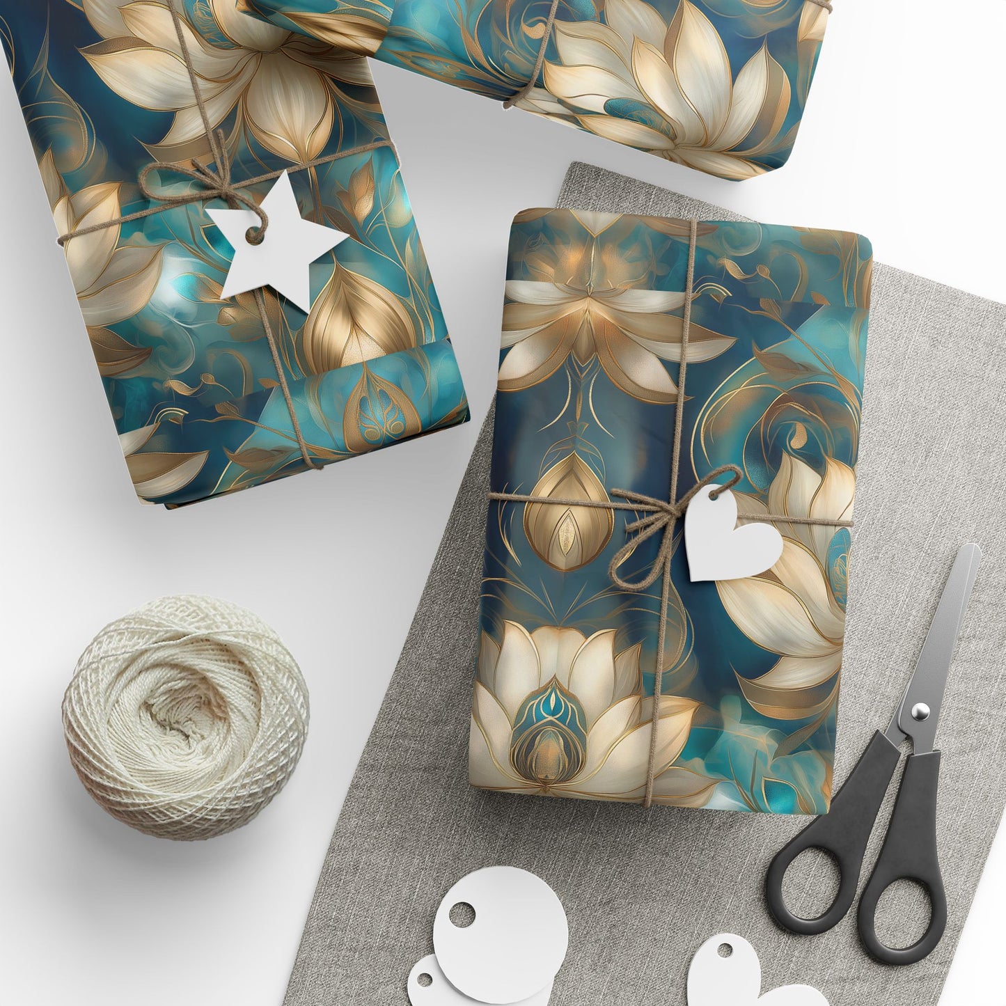 Lotus Custom Wrapping Paper | Perfect for Christmas Gifts | Matte or Glossy Finish"