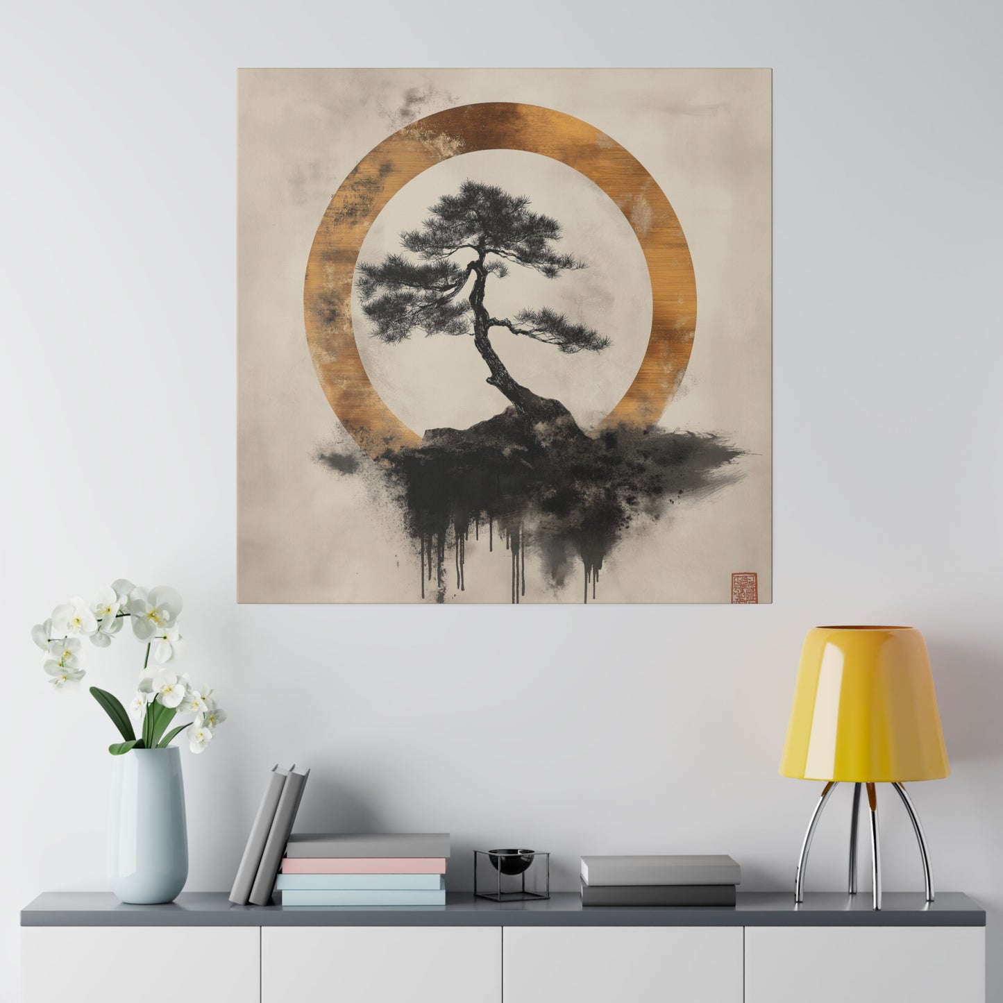 Eco-Friendly Bonsai Tree Canvas Wall Art – Ethically Sourced Pine Frame, Stress Relief & Inner Calm for Yoga Enthusiasts - Matte Canvas, Stretched, 0.75"