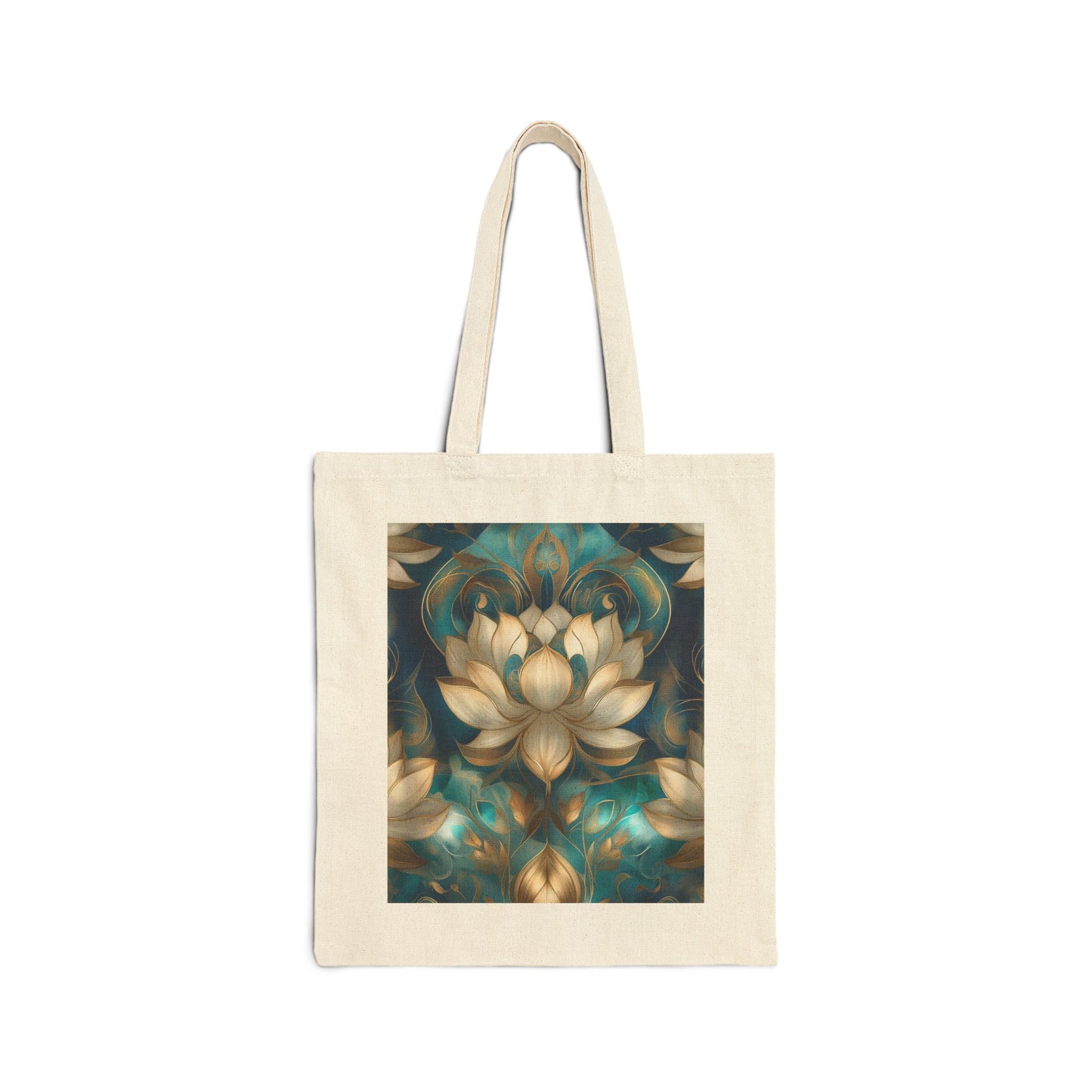 Serene Reflection Cotton Canvas Tote Bag