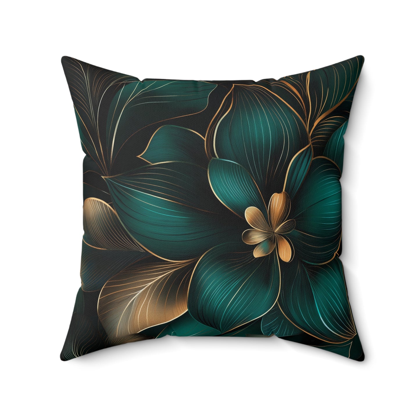 Floral Serenity Spun Polyester Pillow | Double-Sided Print | Elegant Room Accent