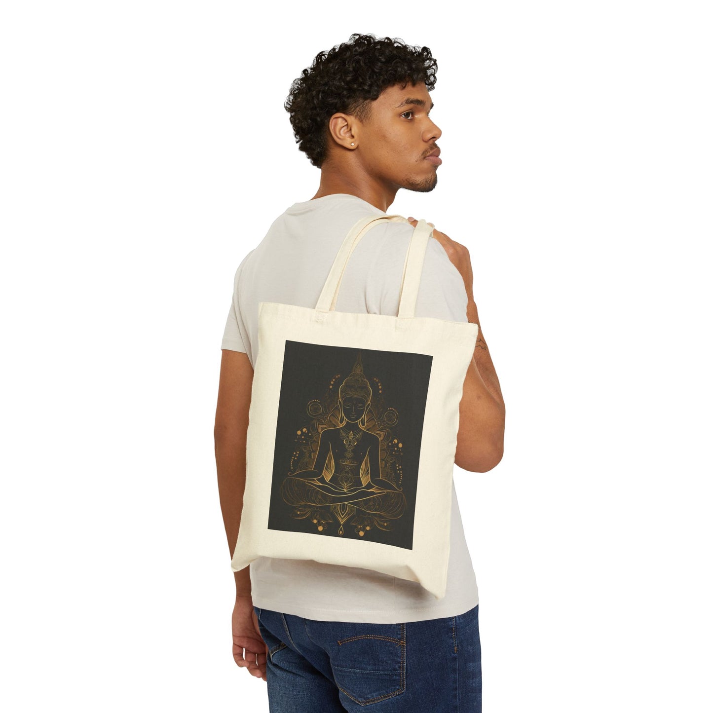 Mindful Serenity Cotton Canvas Tote Bag