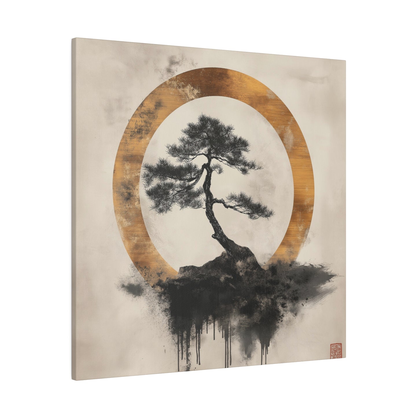 Eco-Friendly Bonsai Tree Canvas Wall Art – Ethically Sourced Pine Frame, Stress Relief & Inner Calm for Yoga Enthusiasts - Matte Canvas, Stretched, 0.75"